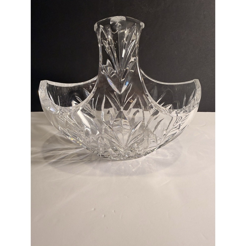 Marquis by Waterford Crystal Basket 7" Handled Candy Dish Clear Cut Glass